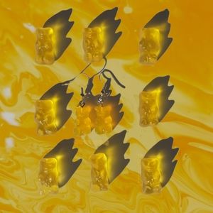 Yellow Gummy Bear Earrings